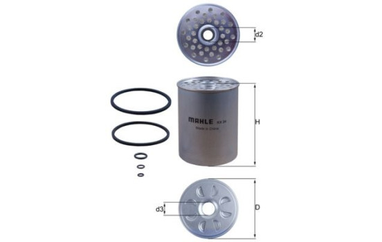 Filtro de combustible KX 24D Mahle