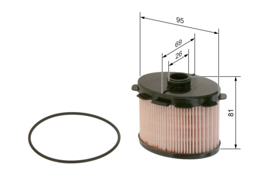 Filtro de combustible N1703 Bosch, Imagen 2