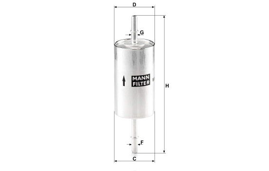 Filtro de combustible WK 614/46 Mann, Imagen 2