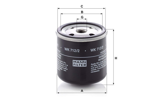 Filtro de combustible WK 712/2 Mann, Imagen 2