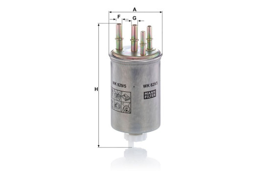 Filtro de combustible WK 829/5 Mann, Imagen 3