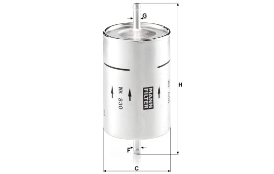Filtro de combustible WK 830 Mann, Imagen 2