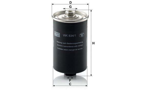 Filtro de combustible WK 834/1 Mann, Imagen 4