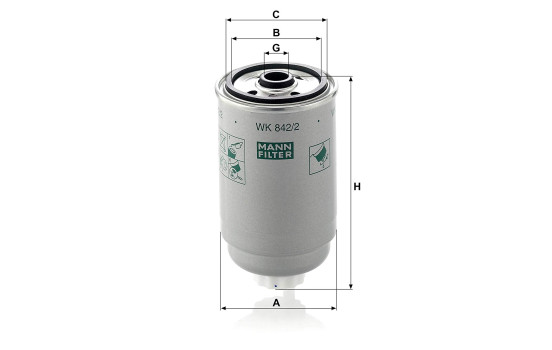 Filtro de combustible WK 842/2 Mann, Imagen 2