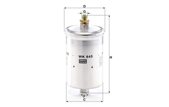 Filtro de combustible WK 845 Mann, Imagen 3