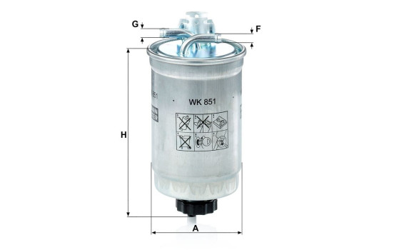 Filtro de combustible WK 851 Mann, Imagen 3