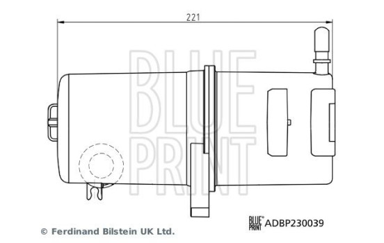 filtro de combustible ADBP230039 Blue Print, Imagen 3