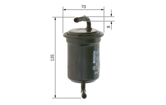 Filtro de combustible F0105 Bosch, Imagen 3