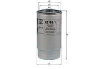 Filtro de combustible KC 98/1 Mahle