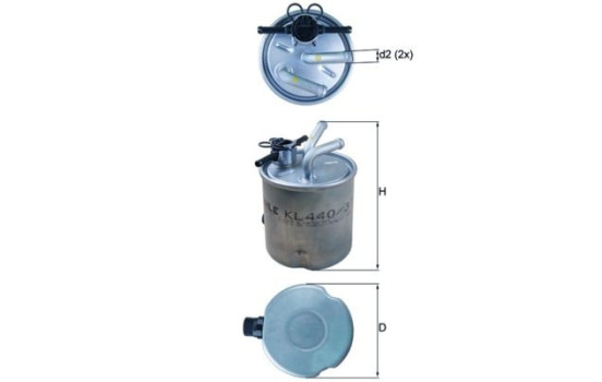 Filtro de combustible KL 440/37 Mahle