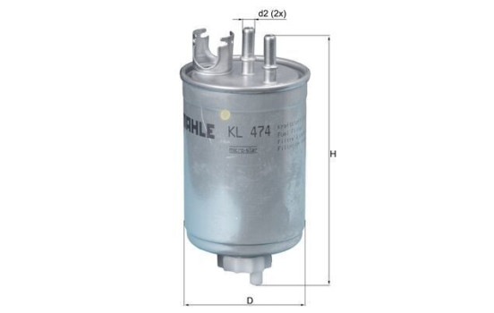 Filtro de combustible KL 474 Mahle, Imagen 2