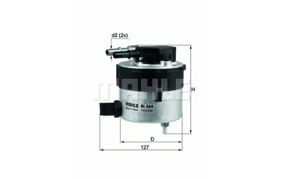 Filtro de combustible KL 569 Mahle, Imagen 2