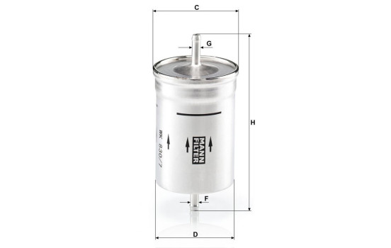 Filtro de combustible WK 830/7 Mann, Imagen 4