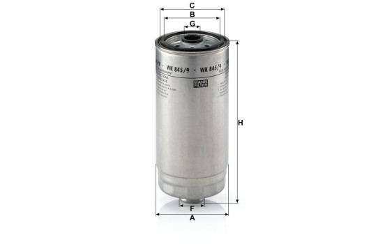 Filtro de combustible WK 845/9 Mann, Imagen 3