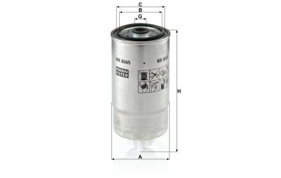 Filtro de combustible WK 854/5 Mann, Imagen 4