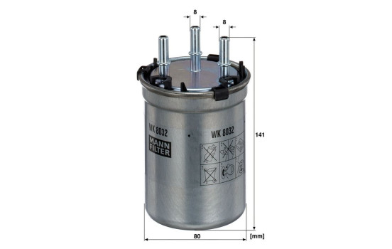 Filtro de combustible WK8032 Mann, Imagen 3
