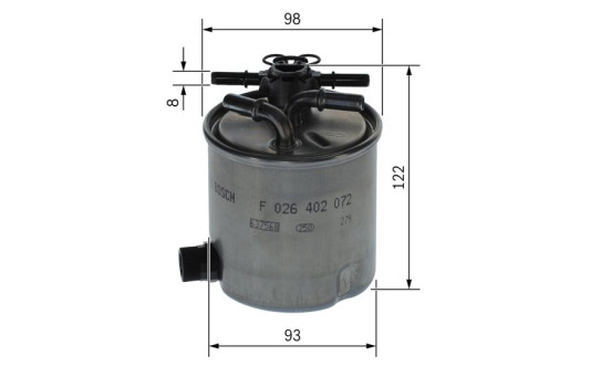 Filtro de la línea de combustible N2072 Bosch, Imagen 5