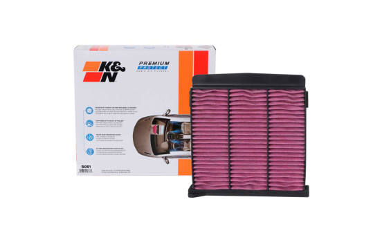 Filtro de aire interior desechable K&N Premium apto para varios modelos Mitsubishi (DVF5051) K&N, Imagen 3
