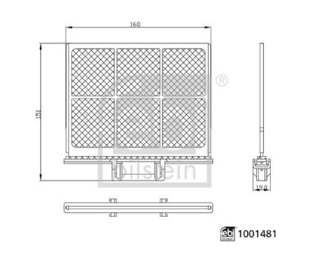 Filtro interior 1001481 FEBI
