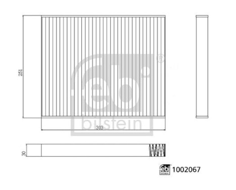 Filtro interior 1002067 FEBI