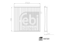 Filtro interior 1007281 FEBI