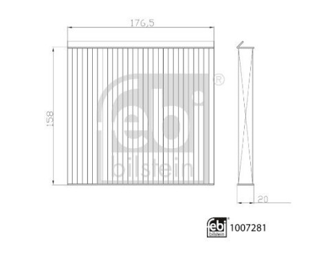 Filtro interior 1007281 FEBI