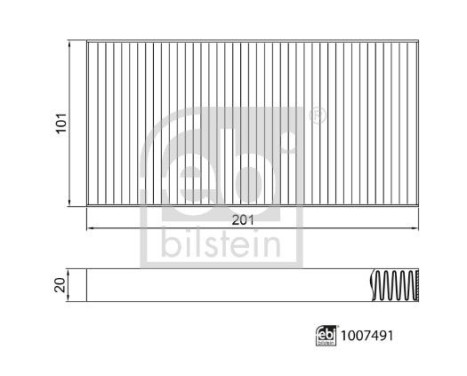 Filtro interior 1007491 FEBI