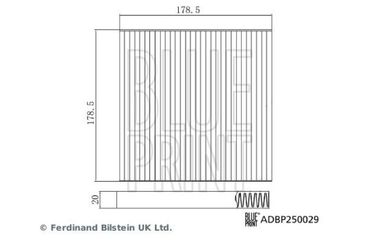 Filtro interior ADBP250029 Blue Print, Imagen 2