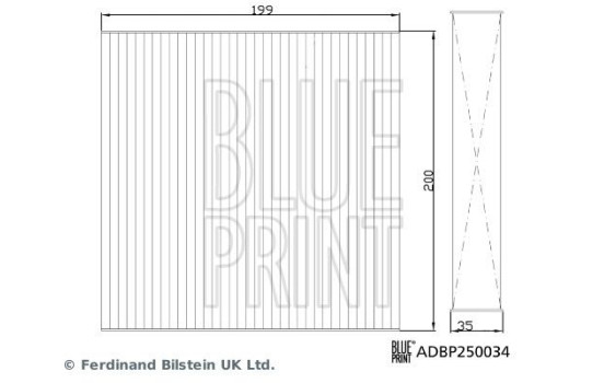 Filtro interior ADBP250034 Blue Print, Imagen 2