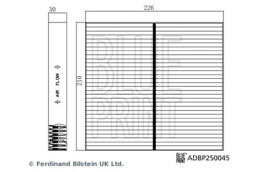 Filtro interior ADBP250045 Blue Print, Imagen 2
