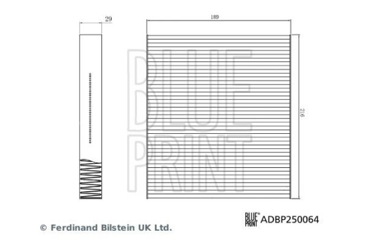 Filtro interior ADBP250064 Blue Print, Imagen 2