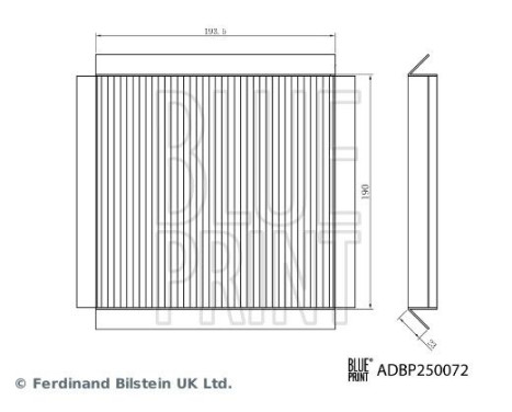 Filtro interior ADBP250072 Blue Print