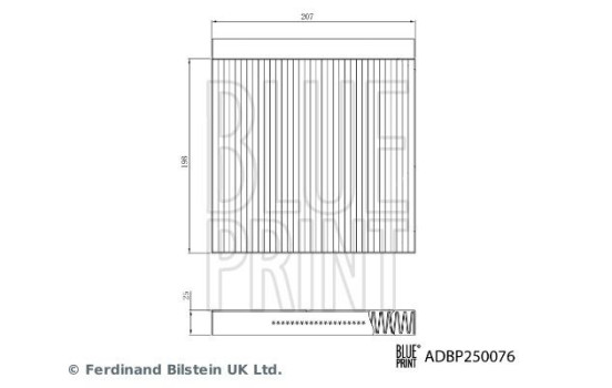 Filtro interior ADBP250076 Blue Print, Imagen 3
