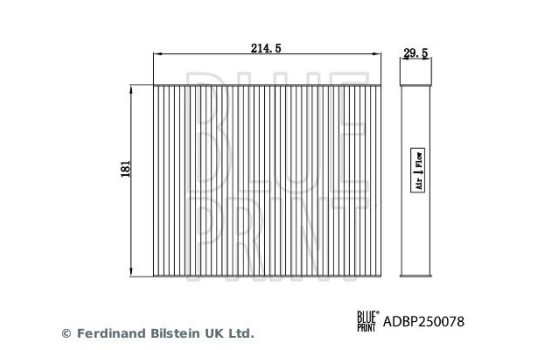 Filtro interior ADBP250078 Blue Print, Imagen 2