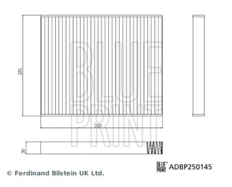 Filtro interior ADBP250145 Blue Print