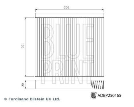 Filtro interior ADBP250165 Blue Print