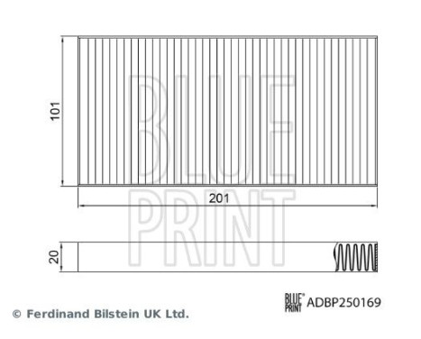 Filtro interior ADBP250169 Blue Print