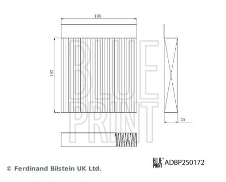 Filtro interior ADBP250172 Blue Print