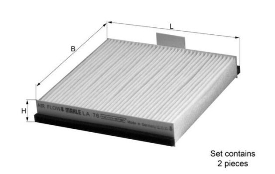 Filtro interior LA 76/S Mahle, Imagen 2