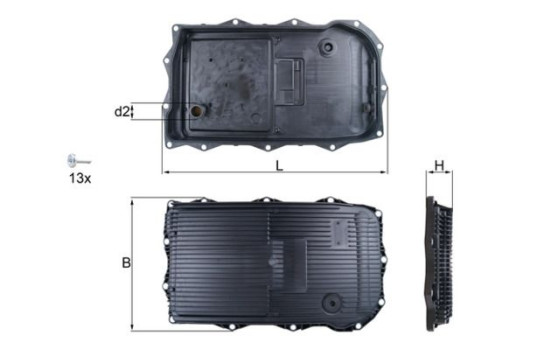 Cárter de aceite, automático HX 184KIT Mahle