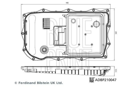 Filtro hidráulico, transmisión automática ADBP210047 Blue Print, Imagen 4
