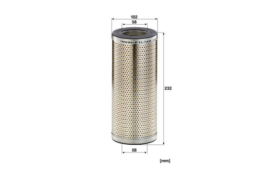Filtro hidráulico, transmisión automática HD 1057 MANN-FILTER, Imagen 2