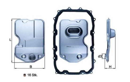 Filtro hidráulico, transmisión automática HX 160KIT Mahle