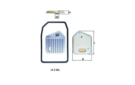 Filtro hidráulico, transmisión automática HX 163KIT Mahle