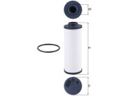 Filtro hidráulico, transmisión automática HX 186D Mahle