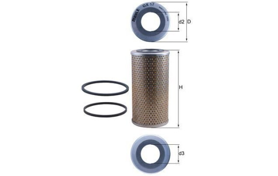 Filtro hidráulico, transmisión automática OX 17D Mahle, Imagen 4