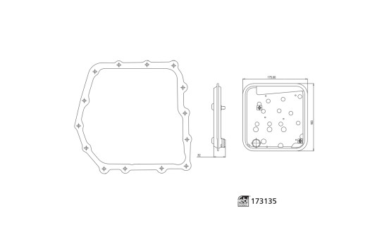 Juego de filtros de aceite de transmisión 173135 FEBI