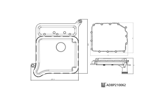 Juego de filtros hidráulicos, accionamiento automático ADBP210062 Blue Print