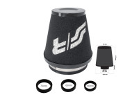 Filtro de aire de espuma universal Simoni Racing cónico 124/76 mm (incl. 3 anillos adaptadores)
