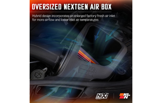 Admisión de aire frío K&N NextGen compatible con Jeep Grand Cherokee y Dodge Durango 5.7L V8 2011-2025 (50-1 50-1563 K&N, Imagen 7
